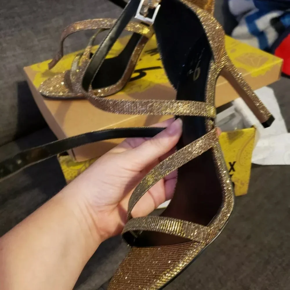 NIB Mix No. 6 Mardelle Topaze Shimmer Sandals 8M